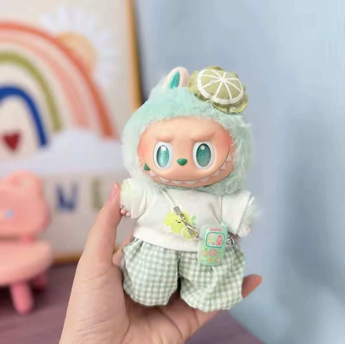 Peach And Green Lime Outfit